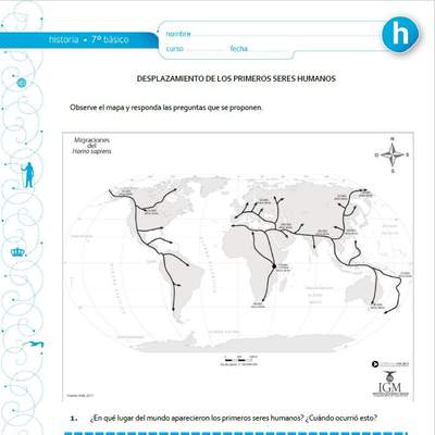 Desplazamiento de los primeros seres humanos