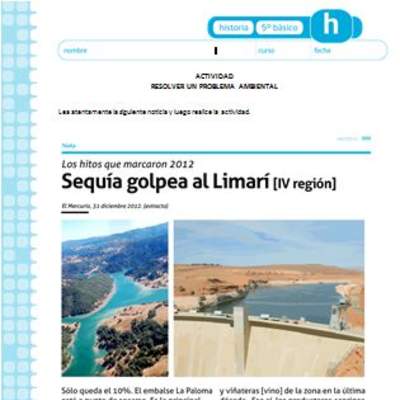 Actividad sobre embalse de Limarí