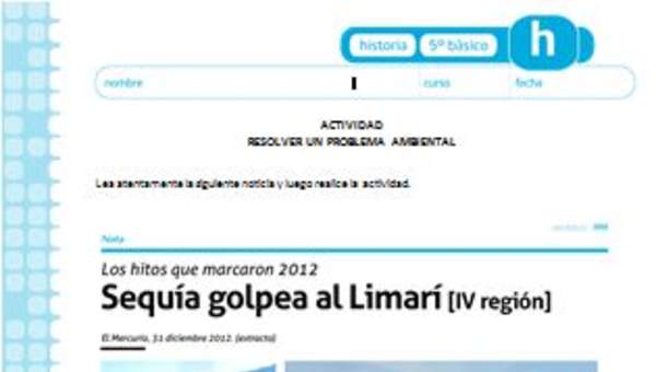 Actividad sobre embalse de Limarí