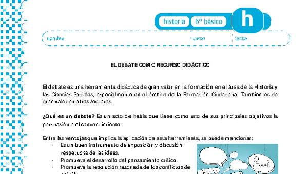 El debate como recurso didáctico