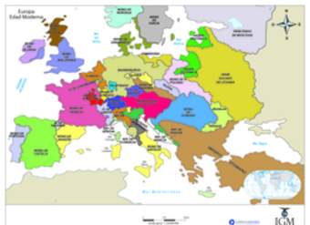 Mapa Europa en la Época Moderna