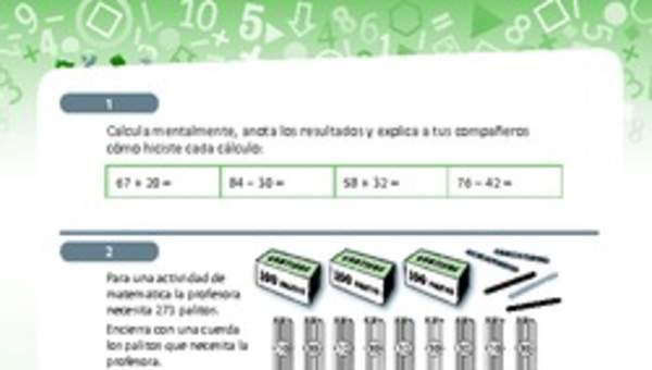 Ejercicios variados con números naturales