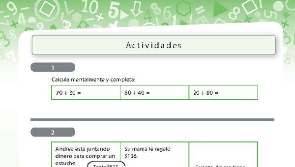 Resolución de problemas que involucra adición de números naturales