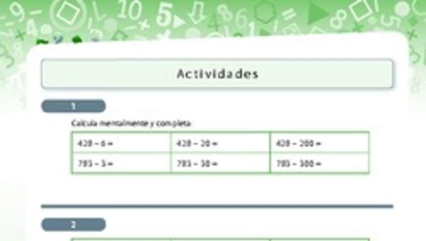 Resolución de problemas que involucra comparar y sustraer números naturales de tres dígitos