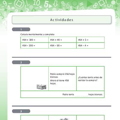 Resolución de problemas que involucra adición y sustracción de números naturales de tres dígitos 3 Resolución de problemas que involucra adición y sustracción de números naturales de tres dígitos 3