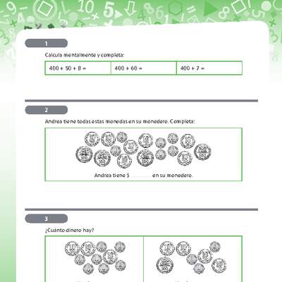 Resolución de problemas que involucra contar o usar dinero 1
