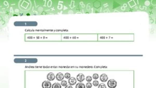 Resolución de problemas que involucra contar o usar dinero 1