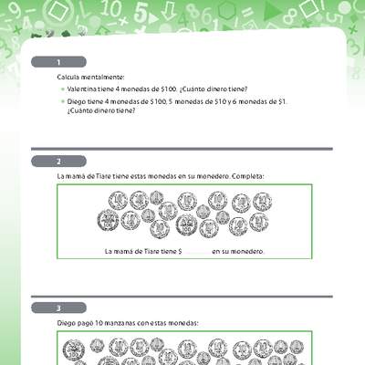 Resolución de problemas que involucra contar o usar dinero 3