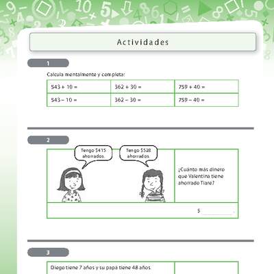 Resolución de problemas que involucra adición y sustracción de números naturales de tres dígitos 1 Resolución de problemas que involucra adición y sustracción de números naturales de tres dígitos 1