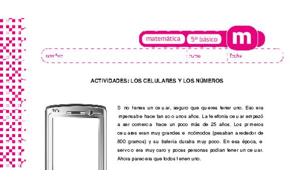 Los celulares y los números