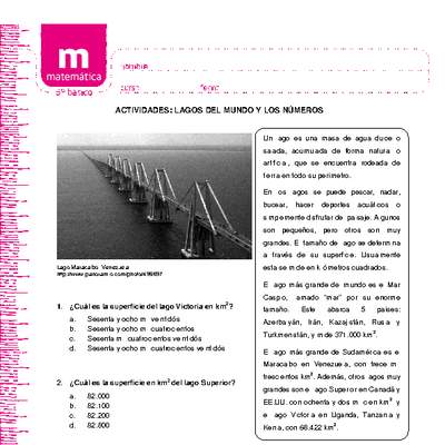 Lagos del mundo y los números