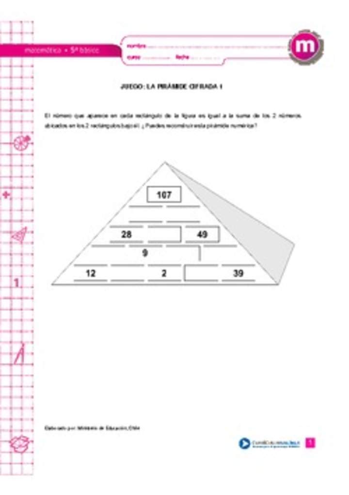 Juego: la pirámide cifrada 1