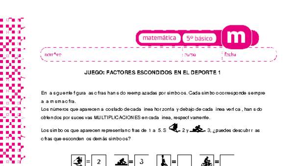 Juego: factores escondidos en el deporte 1