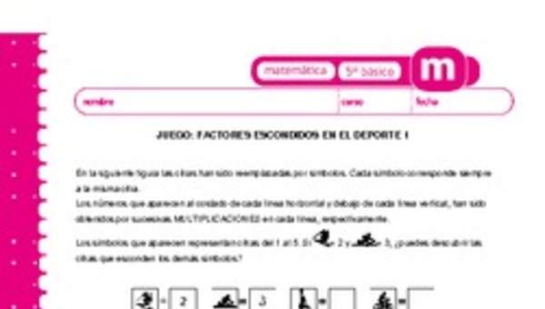 Juego: factores escondidos en el deporte 1