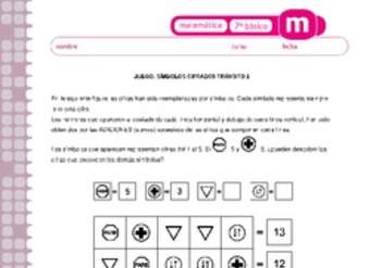 Juego: símbolos cifrados tránsito 2