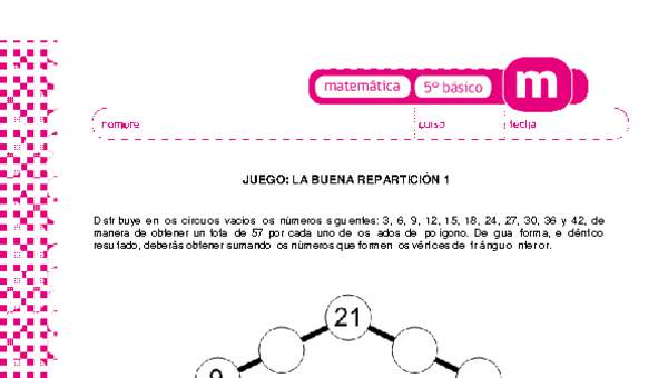 Juego: la buena repartición 1