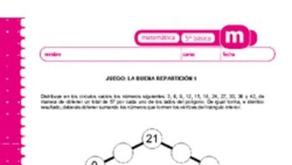 Juego: la buena repartición 1