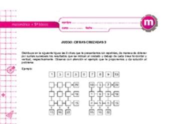 Juego: cifras cruzadas 3