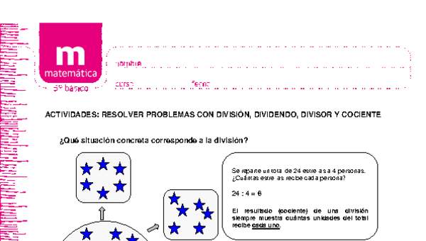 Resolver problemas con división