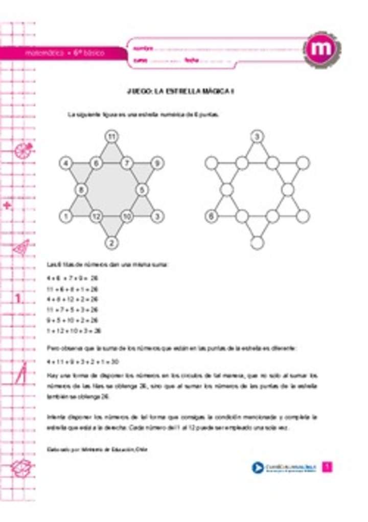 Juego: la estrella mágica 1