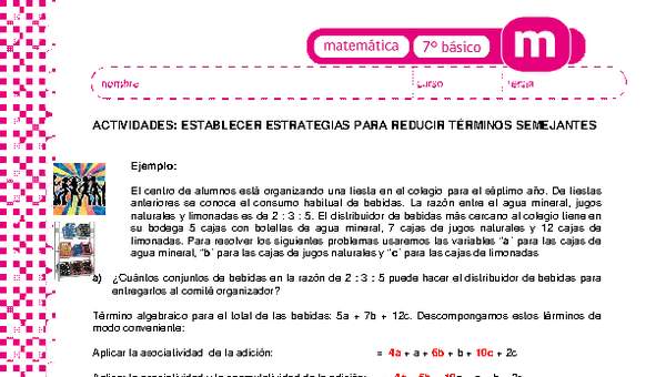 Establecer estrategias para reducir términos semejantes