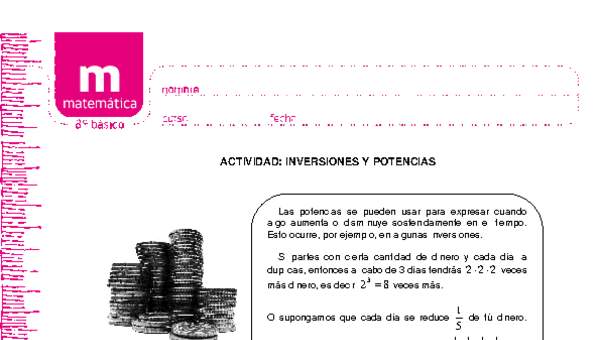 Las inversiones y las potencias