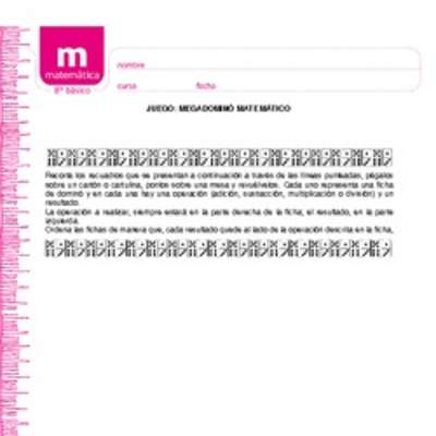 Juego: Megadominómatemático