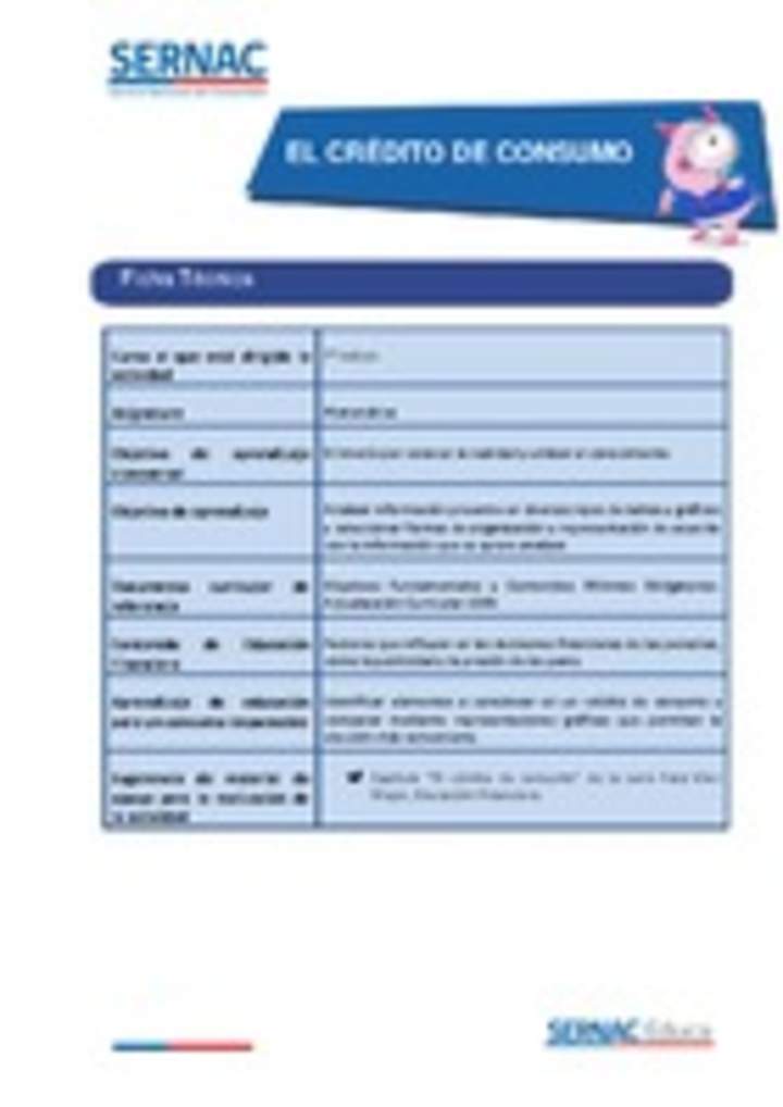 El crédito de consumo