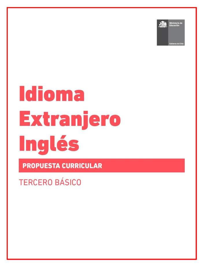 Propuesta curricular Inglés 3º básico