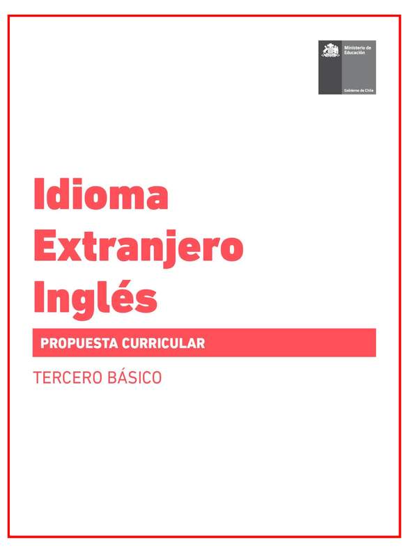 Propuesta curricular Inglés 3º básico