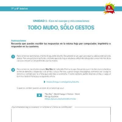 TODO MUDO, SÓLO GESTOS