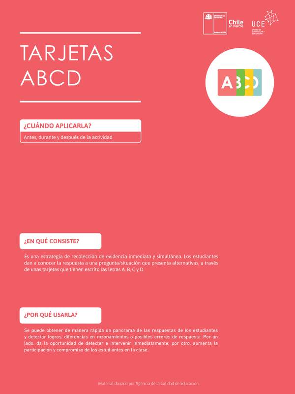 Tarjetas ABCD