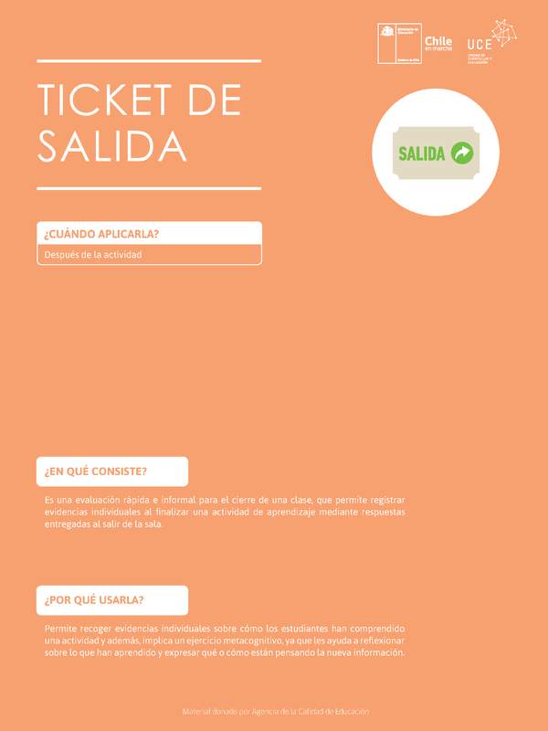 Ticket de salida