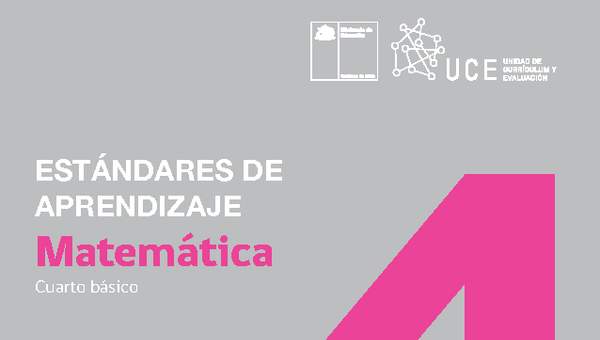 Estándares de Aprendizaje Matemática 4° básico