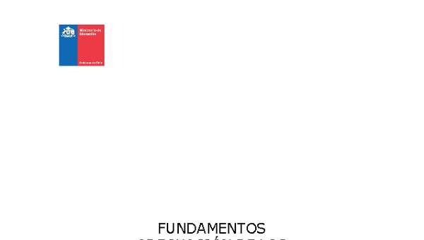 Fundamentos Adecuación de los Estándares de Aprendizaje para 2º medio