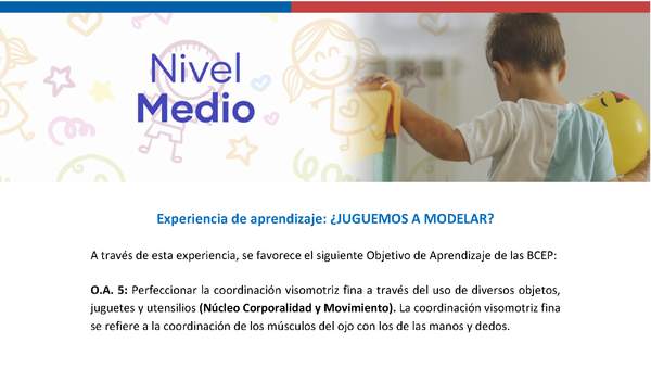 Experiencia educativa: Juguemos a modelar