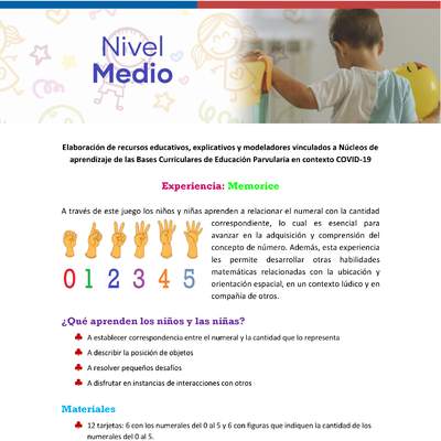 Experiencia educativa: Memorice