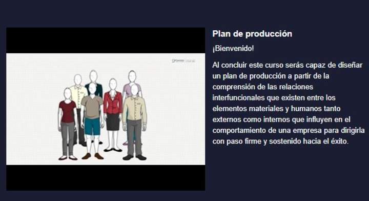 Curso: Plan de producción