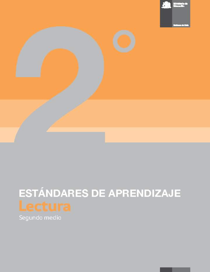 Estándares de Aprendizaje Lectura 2° medio