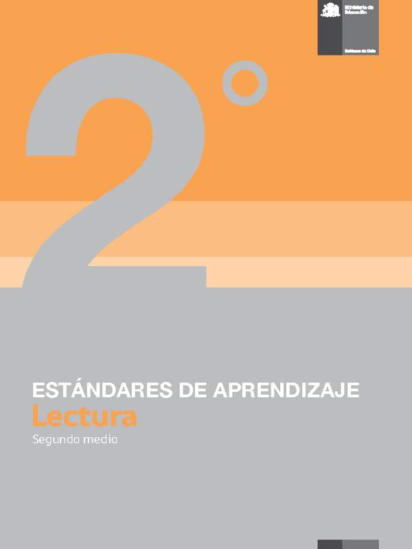 Estándares de Aprendizaje Lectura 2° medio