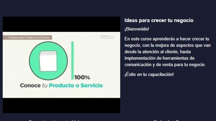 Curso: Ideas para crecer tu negocio