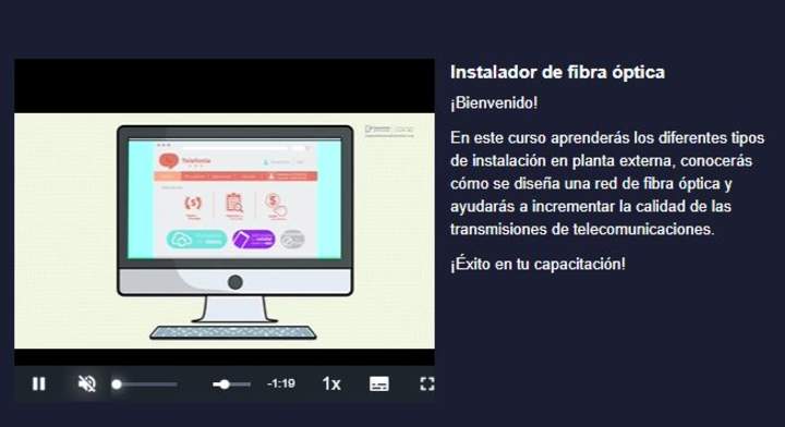 Curso: Instalador de fibra óptica