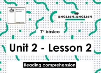 Actividades: 7° Básico Unidad 2 - Lesson 2