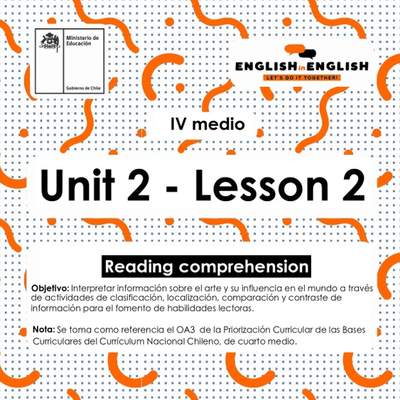 Lesson 2 Inglés 4º medio