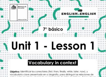 Lesson 1 Inglés 7º básico