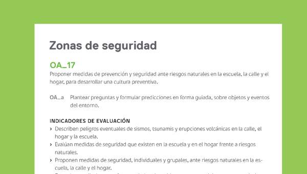 Ejemplo Evaluación Programas - OA17 - Zonas de seguridad