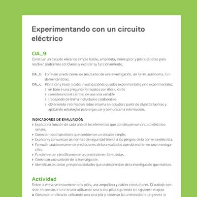 Ejemplo Evaluación Programas - OA09 - Experimentando con un circuito eléctrico