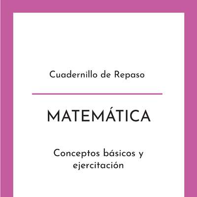 Cuadernillo de repaso contenidos Matemáticas