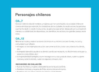Ejemplo Evaluación Programas - OA07 -OA13 - Personajes chilenos