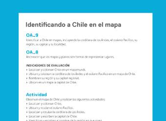 Ejemplo Evaluación Programas - OA08 - OA09 - Identificando a Chile en el mapa